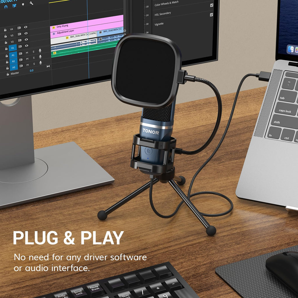 USB Cardioid Condenser Podcast Microphone I88831