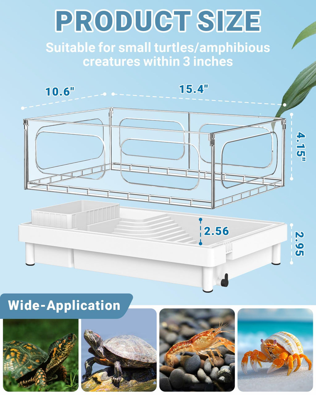 Small Turtle Tank Kit with Adjustable Lamp and Filter P82776
