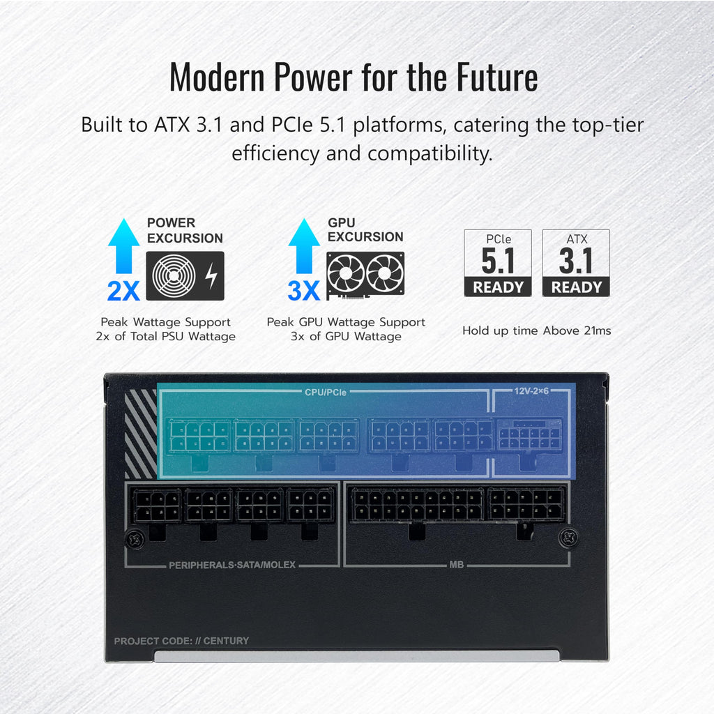 1200W Fully Modular 80 Plus Gold Power Supply N352