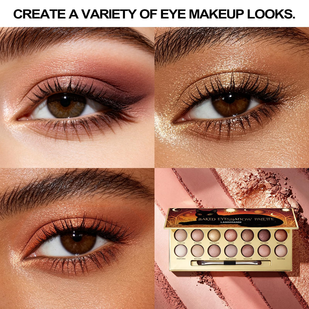 Baked Eyeshadow Palette, Matte & Shimmer N234397