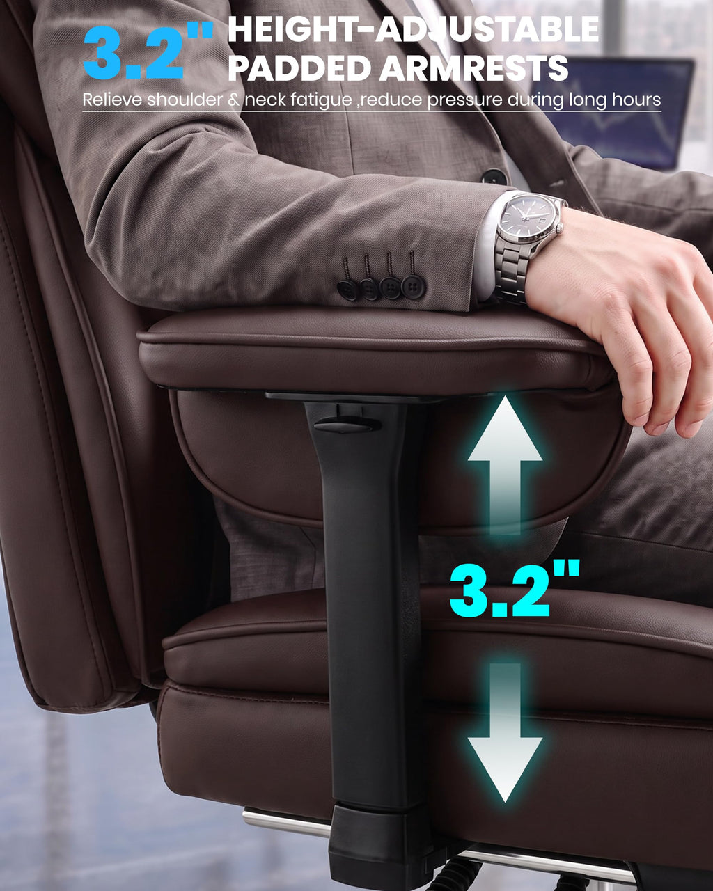 Office Chair with Adjustable Lumbar Support Q985656