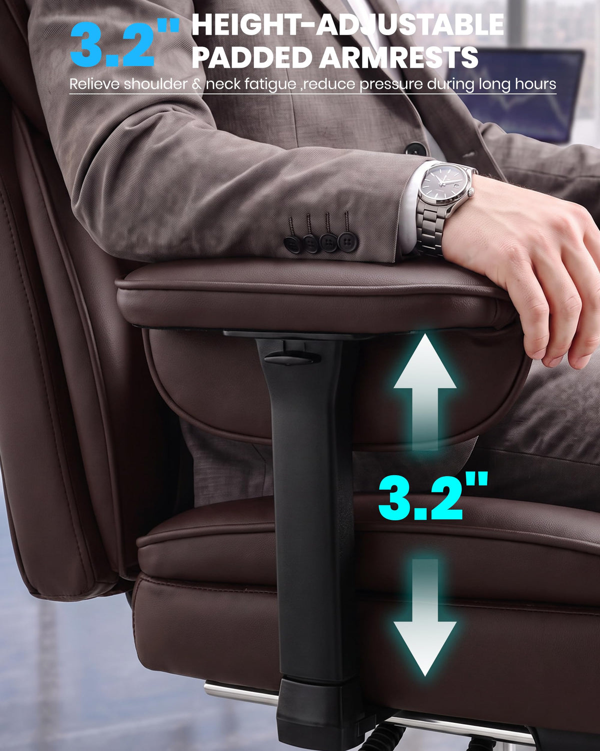 Office Chair with Adjustable Lumbar Support Q985656