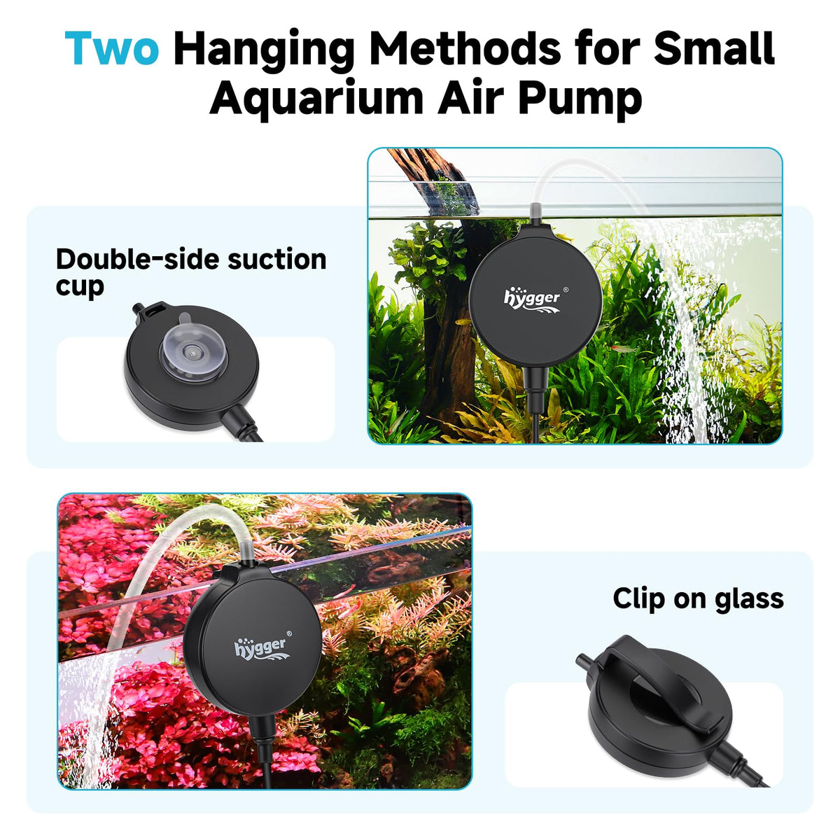 1.5 Watt Mini Aquarium Air Pump with Air Stone Tubing P397
