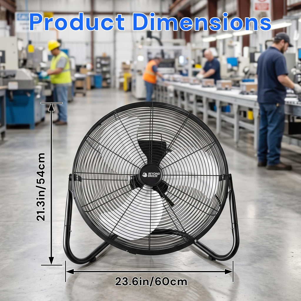 20'' High Velocity Wall Mount and Floor Fan with Remote Q66849