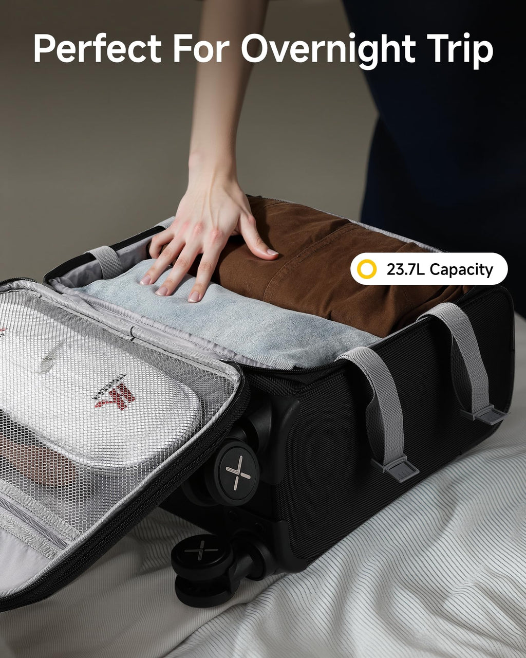 Black 15" Underseat Carry On Bag Y6832