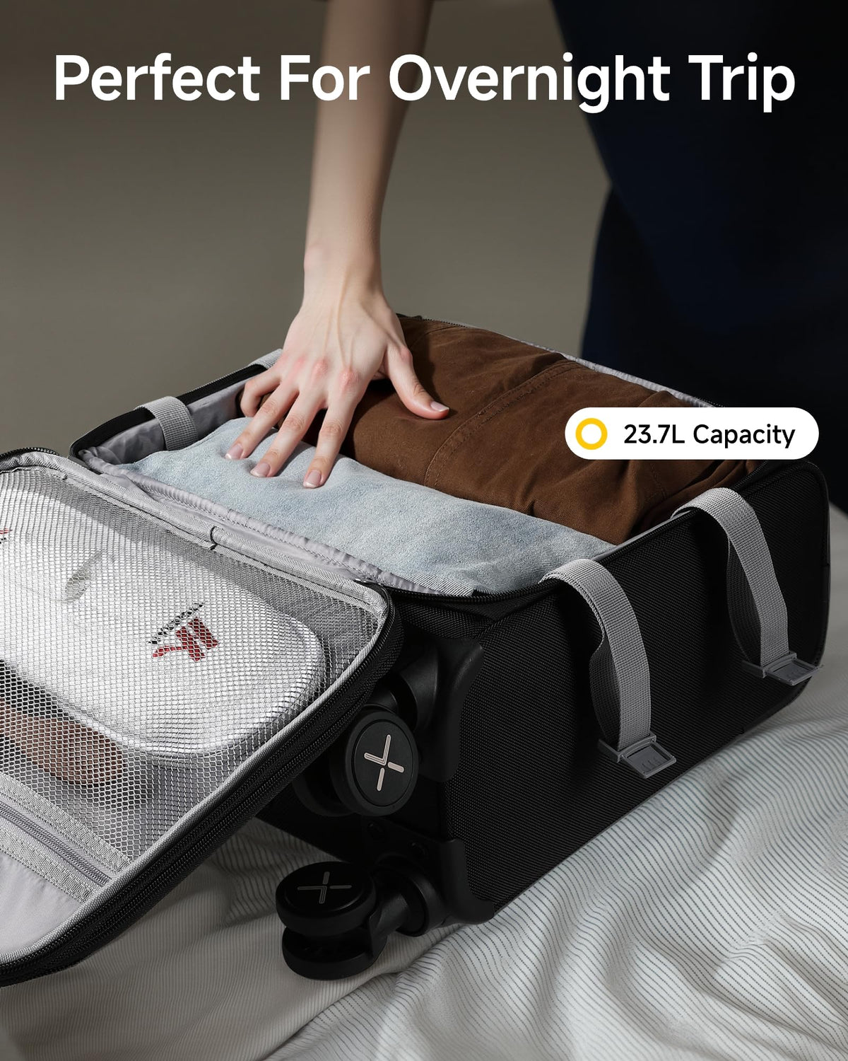 Black 15" Underseat Carry On Bag Y6832