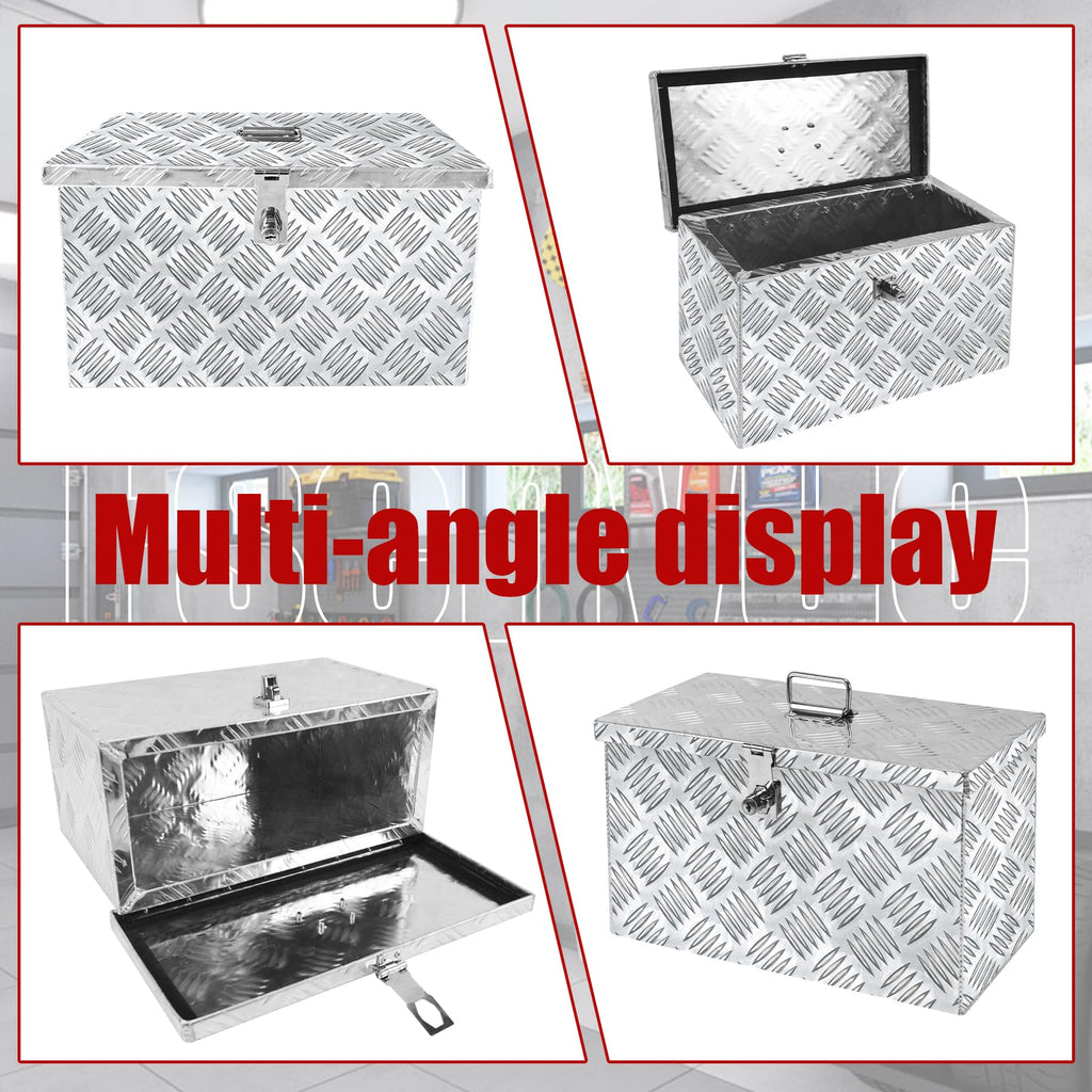 16 Inch Aluminum Waterproof Truck Tool Box with Lock and Keys M131