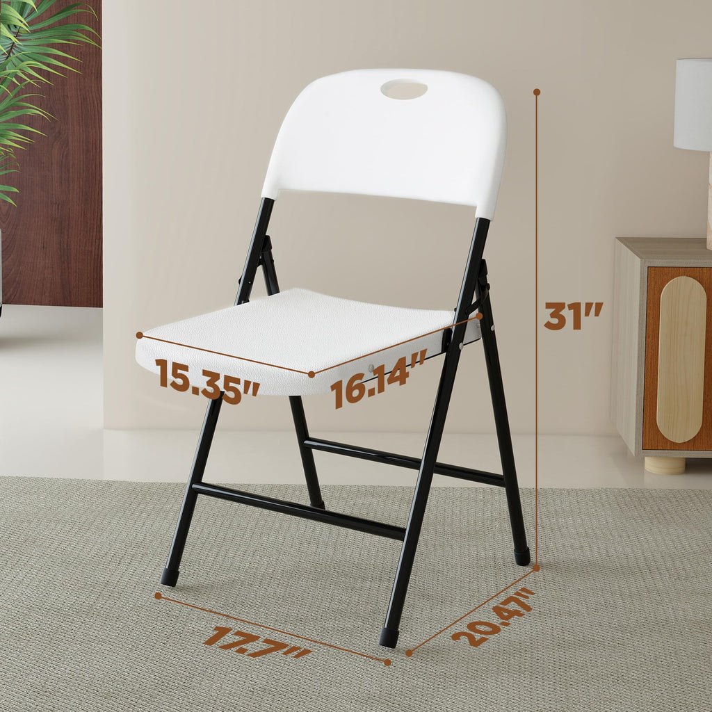 White 6 Pack Plastic Folding Chairs M902