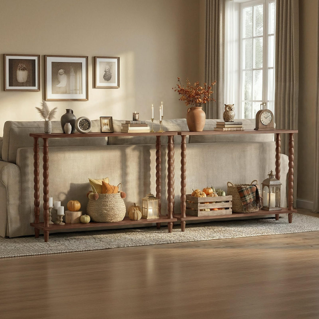 39.4'' 2-Tier Mid-Century Console Table S834072