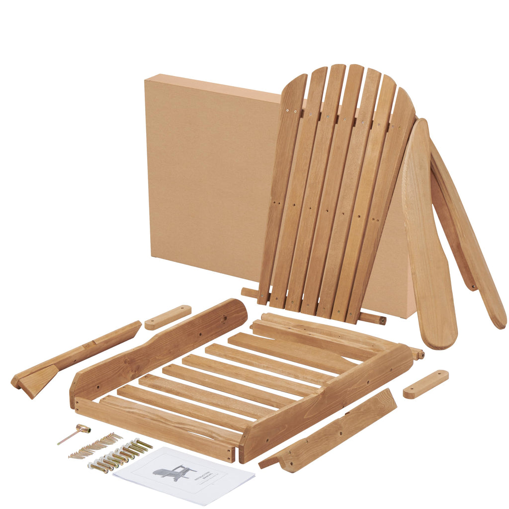 Adirondack Chair Set of 2 Wooden Folding Outdoor Chair F8063