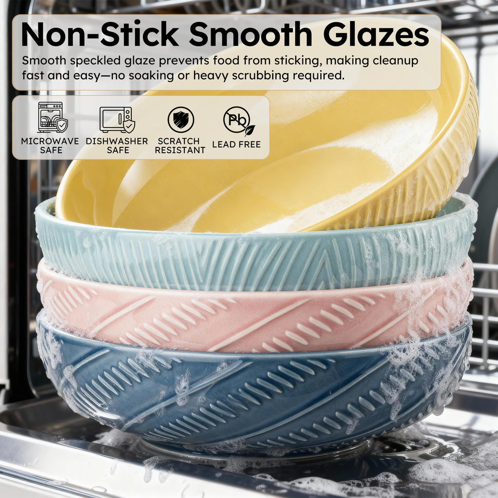 8.5Inch 36OZ Ceramic Pasta Bowls Set of 4 X13513