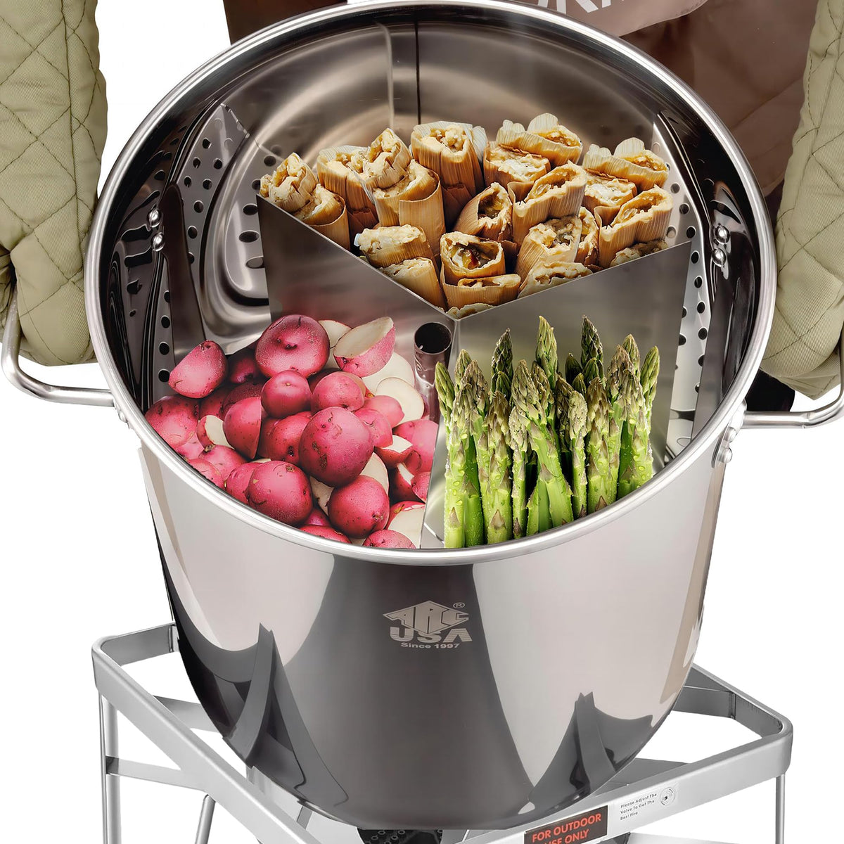 40QT Stock Pot and Propane Stove D969