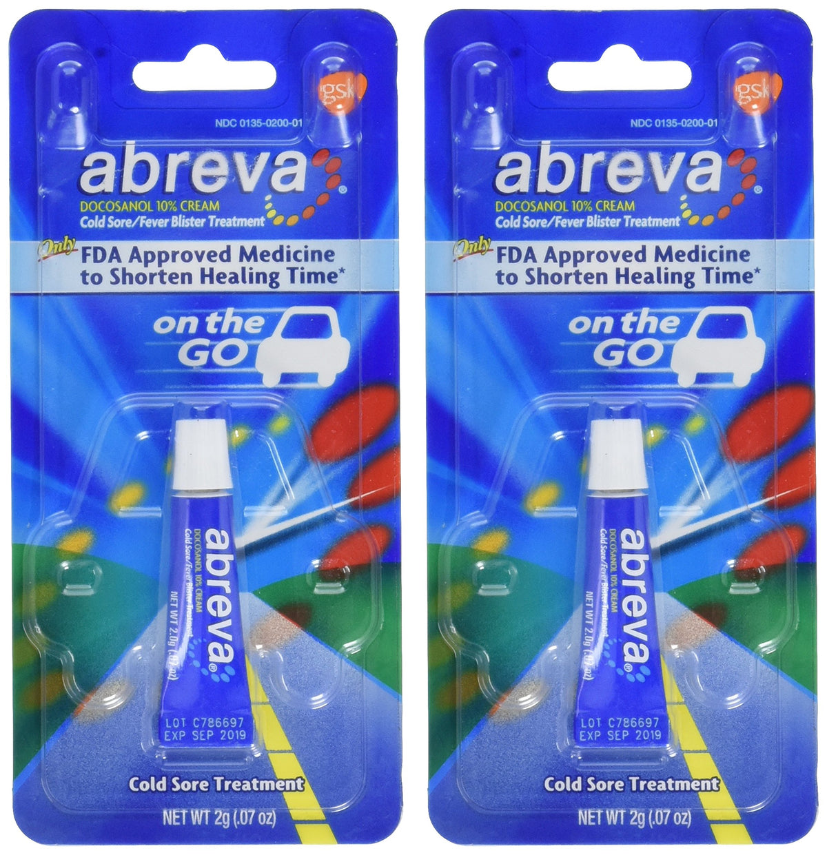 Cold Sore/Fever Blister Treatment, 2 gms (Pack of 2) Z248