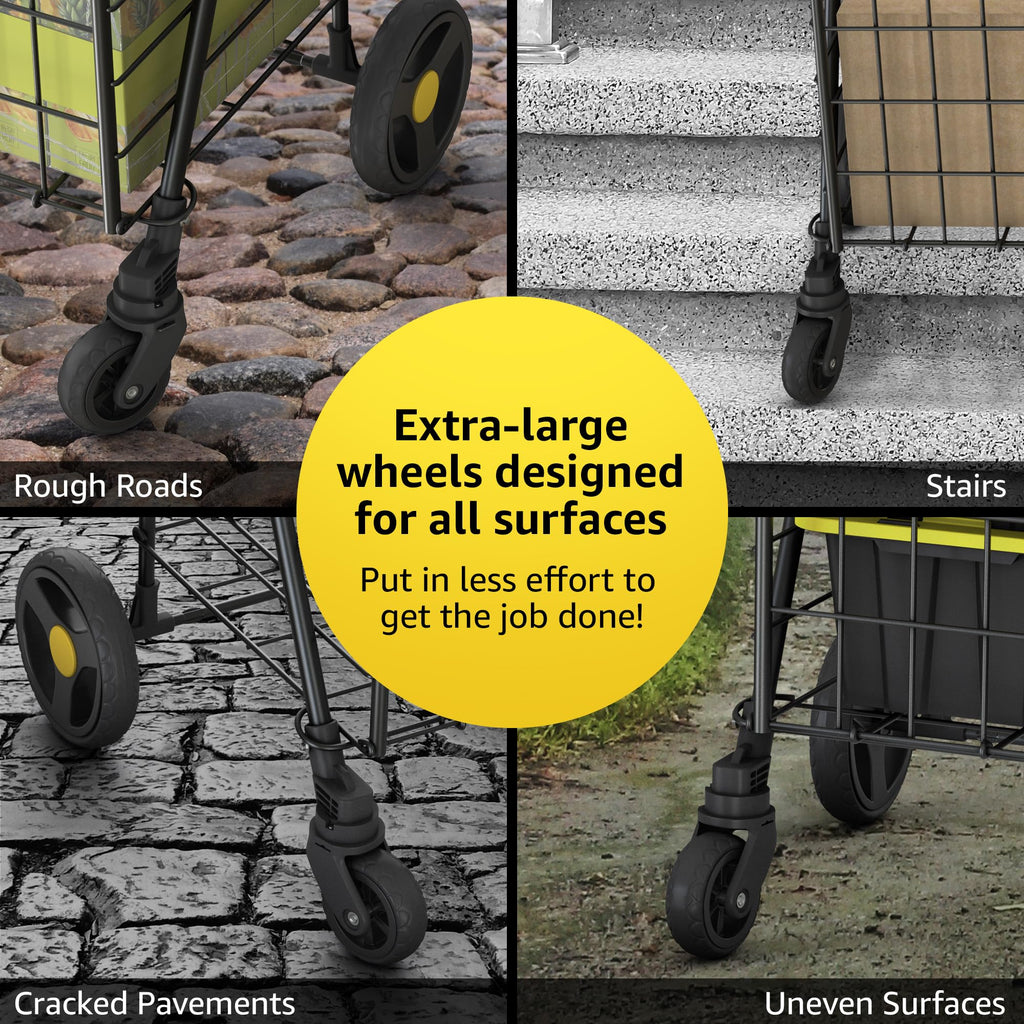 Black Foldable Lightweight Utility Cart O943333