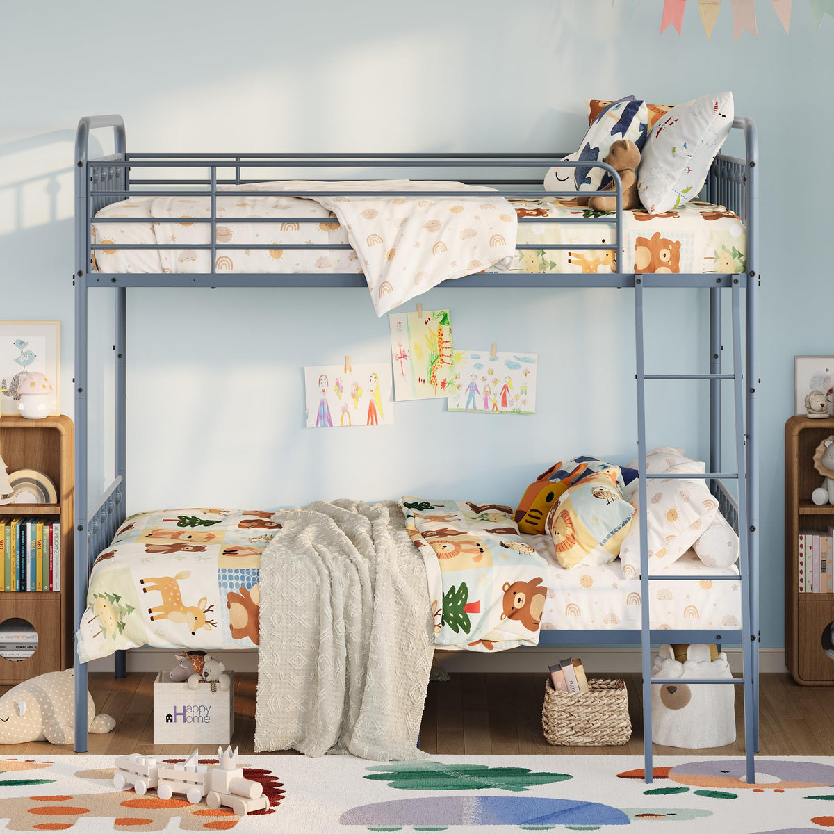 Twin Over Twin Convertible Bunk Bed Y51303