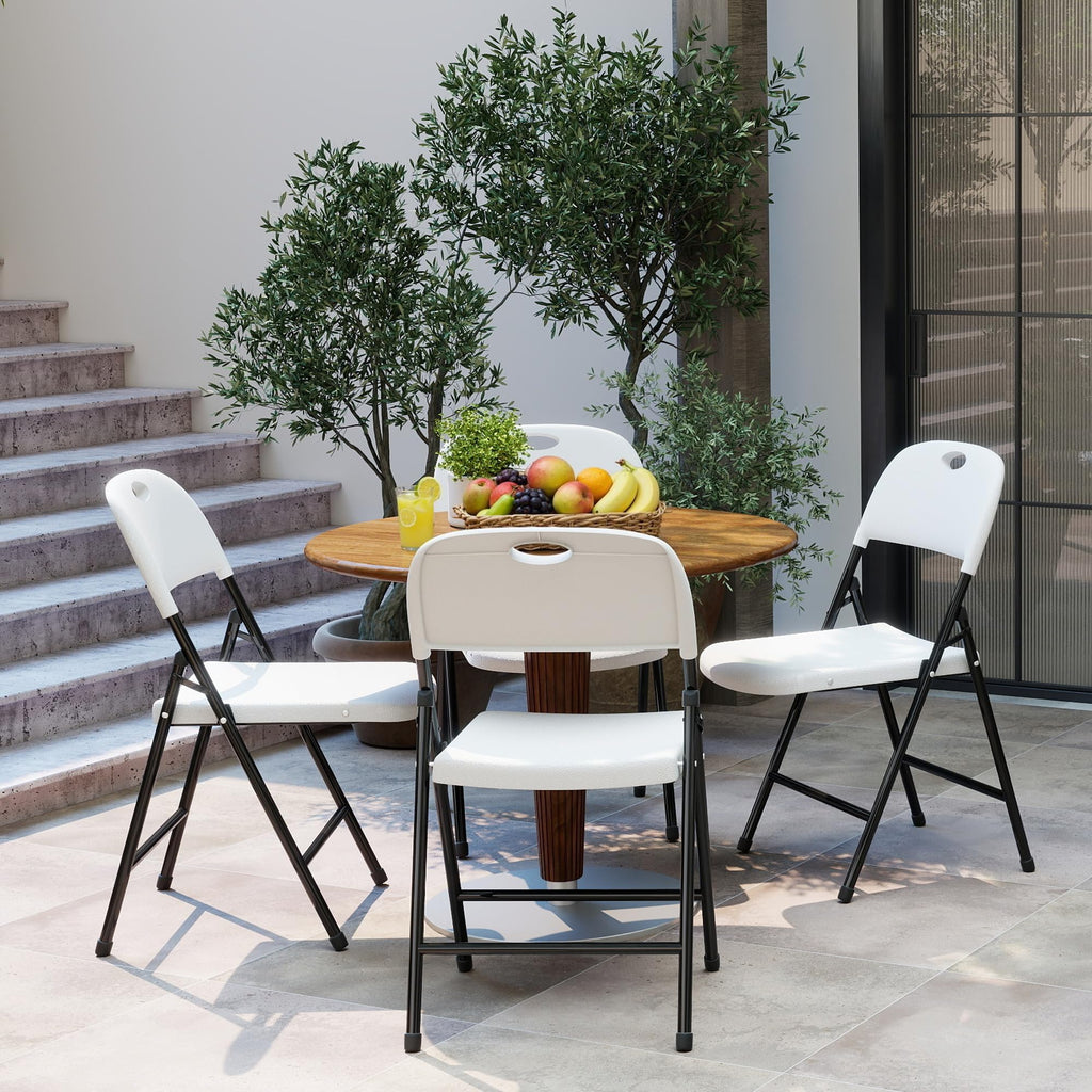 White 6 Pack Plastic Folding Chairs M902